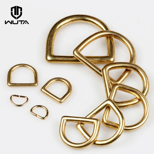 2-10PCS Solid Brass Cast Rigging Dee Ring Harness Hardware Leather Accessories|WUTA