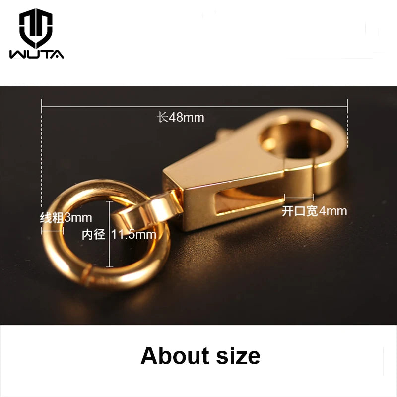 WUTA Stainless Steel Swivel Snap Hook Lobster Clasps Trigger Key Chain Vacuum Plating Gold/Silvery