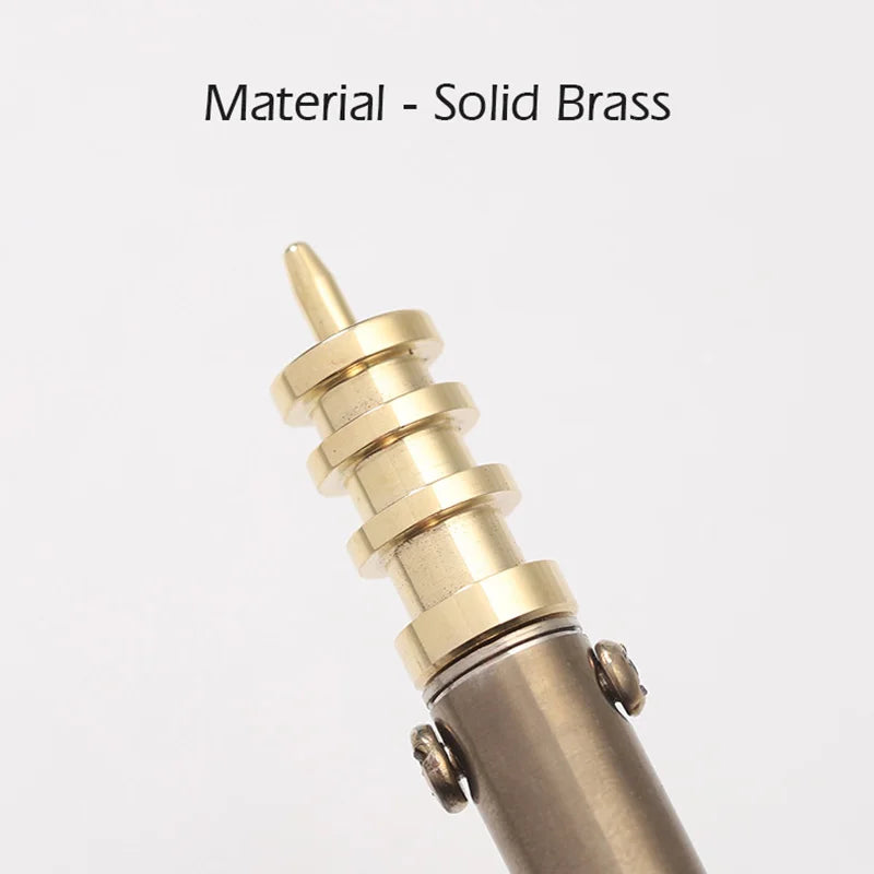 Solid Brass Soldering Iron Marking Creaser Tips Power Edge Slicker Leather Burnisher Tool Round/Sharp | WUTA