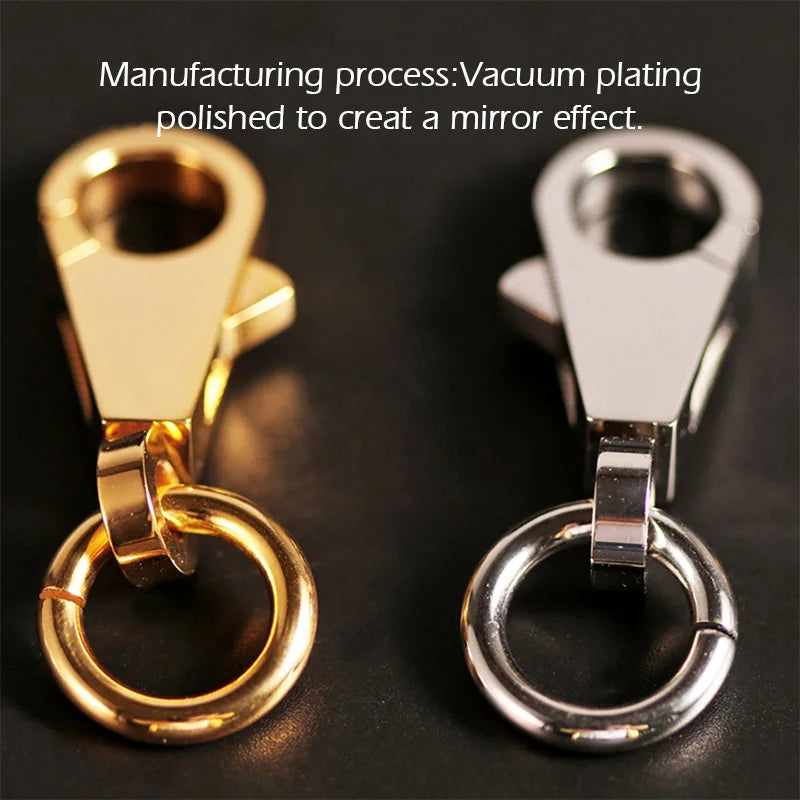 WUTA Stainless Steel Swivel Snap Hook Lobster Clasps Trigger Key Chain Vacuum Plating Gold/Silvery