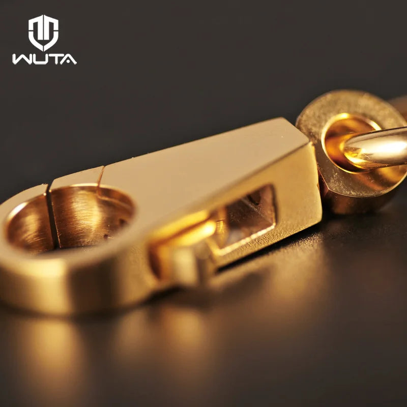WUTA Stainless Steel Swivel Snap Hook Lobster Clasps Trigger Key Chain Vacuum Plating Gold/Silvery