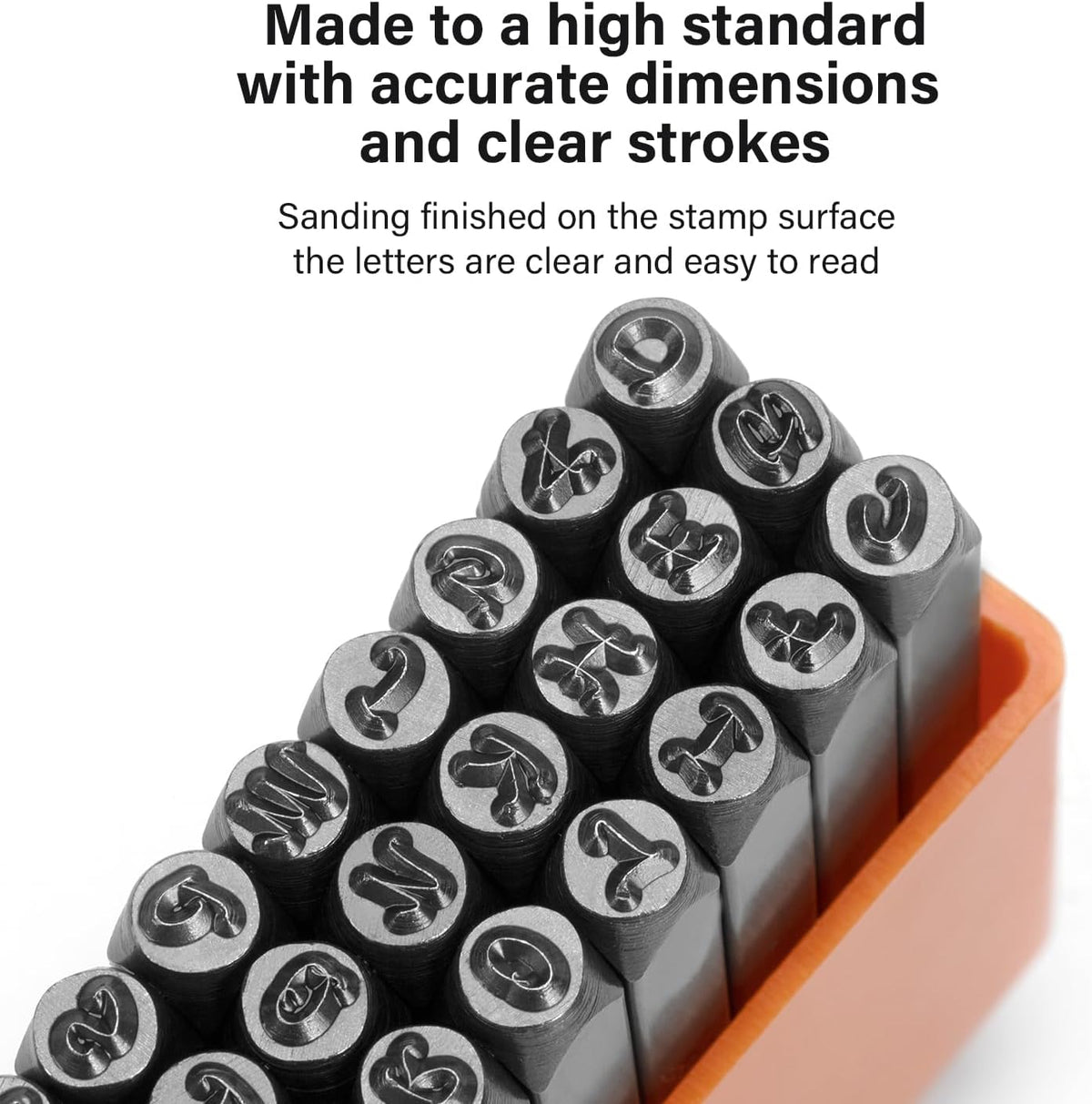 Leather Metal Stamping kit,1/8" (3mm) Stamped Steel Letter and Number Punch Jewelry Metal Stamps Set | WUTA