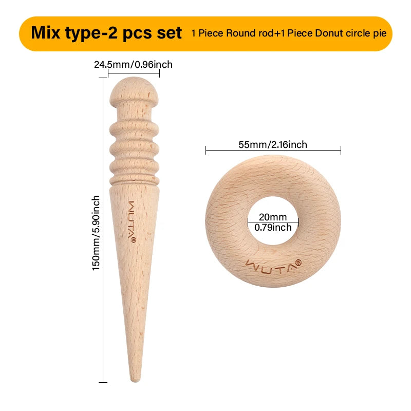 Leather Burnisher Wood Slicker Rounded Edge Burnishing Groover Tool | WUTA