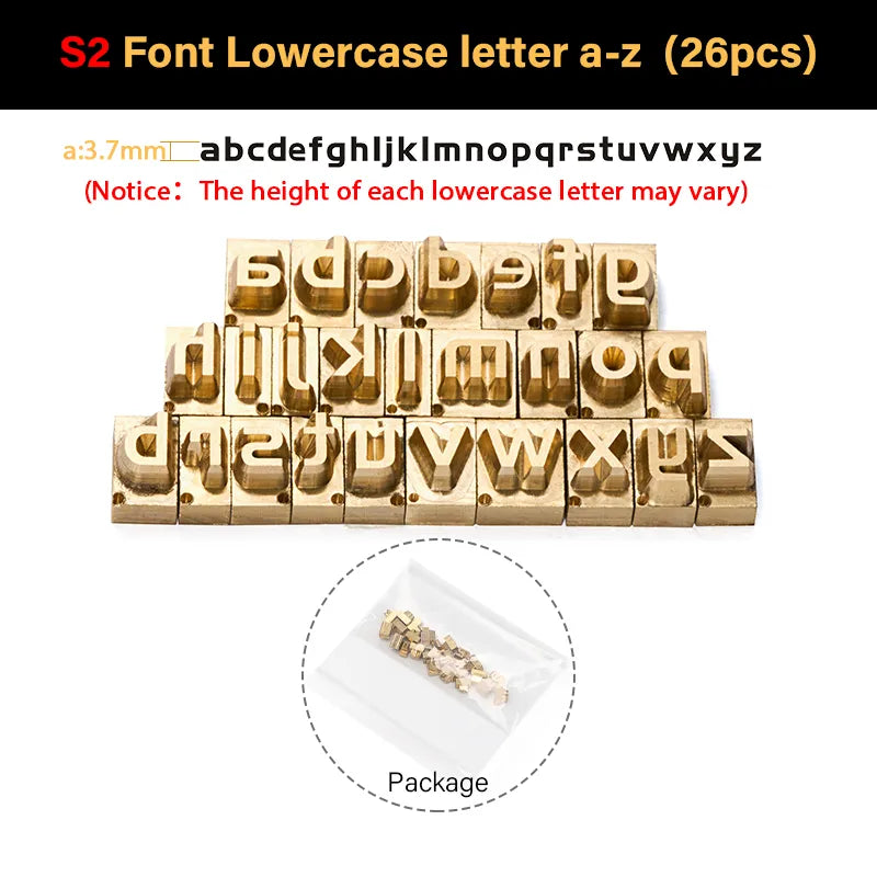 Brass Stamping Letters Kits Numbers Alphabets Symbols Characters Embossing Molds Brass Stamps Letter Number Alphabet Symbol Custom Logo for Hot Foil Stamping Machine | WUTA