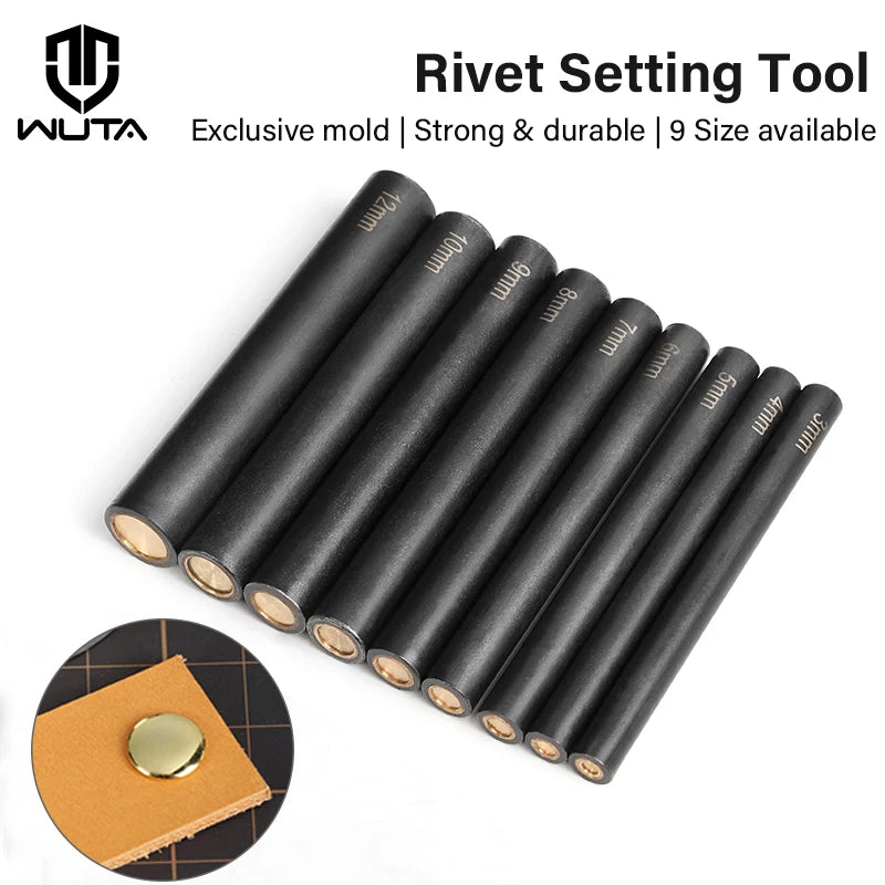 Leather Rivet Setter Mold Double Cap Rivets Punch Setting Manual Installation Tool | WUTA