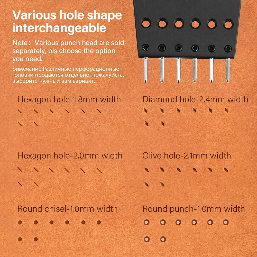 Replaceable Round Hole Head Chisel Diamond Punch Accessories |WUTA