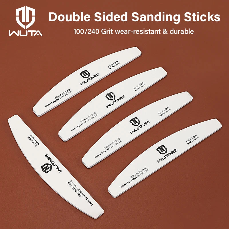 Sanding Sticks Leather Edge Polishing Board 100/240 Grit Reusable Craft Tool|WUTA