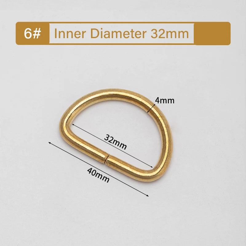 Open Brass D Ring Buckle Dog Collar Strap Hand Bag Purse Belt Sewing Keychains | WUTA