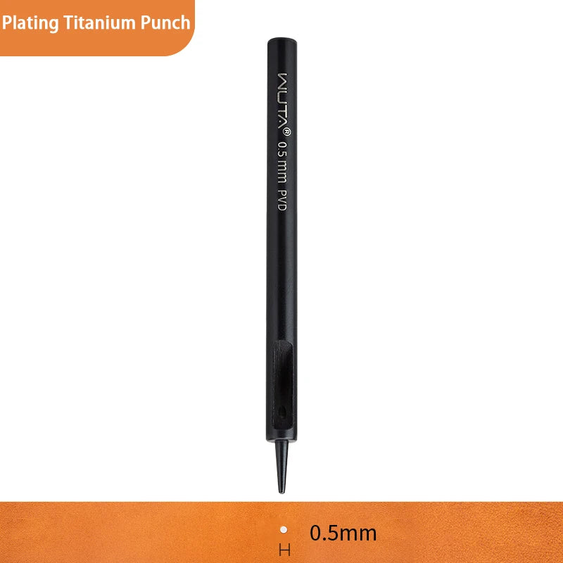 Leather Round Hole Punch Hollow Puncher Black Titanium Plated Punch Hole Tool | WUTA