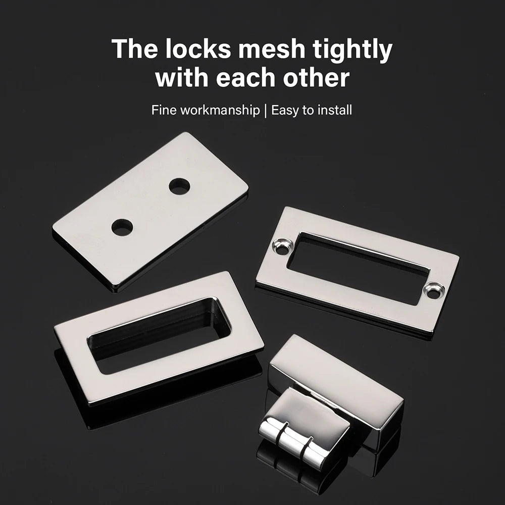 Oblong Stainless steel Bag Padlock Twist Lock Turn Clasp Rotary for Purses Bags | WUTA
