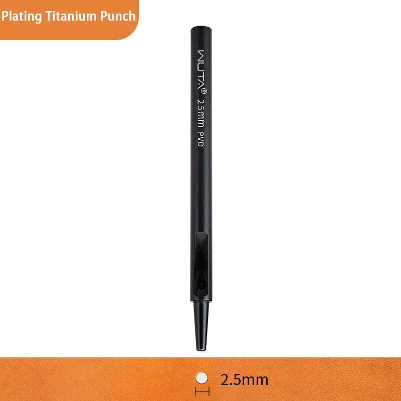 Leather Round Hole Punch Hollow Puncher Black Titanium Plated Punch Hole Tool | WUTA