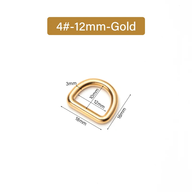 Stainless Steel No Interface Brass D Ring Buckle Dog Collar Ring| WUTA