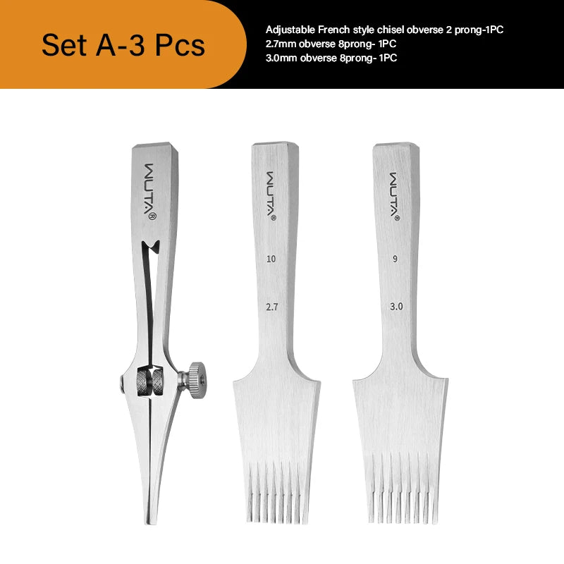 Leather Chisel Punch French Style Pricking Iron Punching Tool 1.92-6.75mm|WUTA