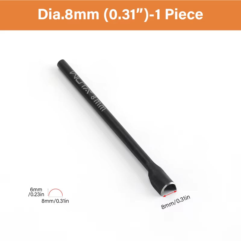 WUTA 1Pc Half-Round Punch Arc-Shaped Clear Sharp Punch Leather Craft Cutter Strap Anti-rust Tool