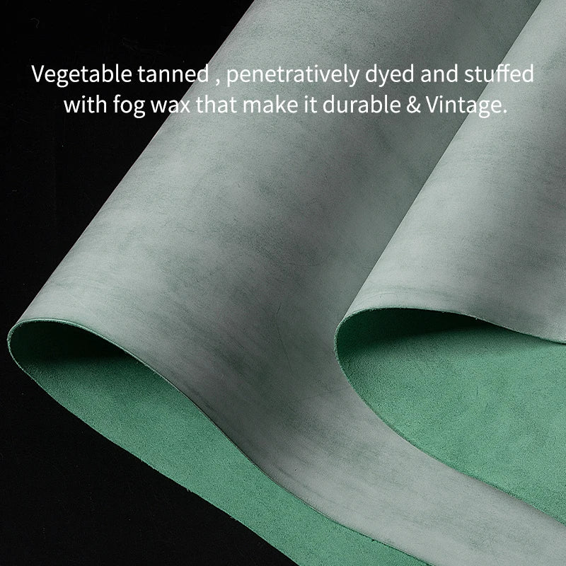 WUTA Fog Waxed Vegetable Tanned Full Grain Genuine Leather