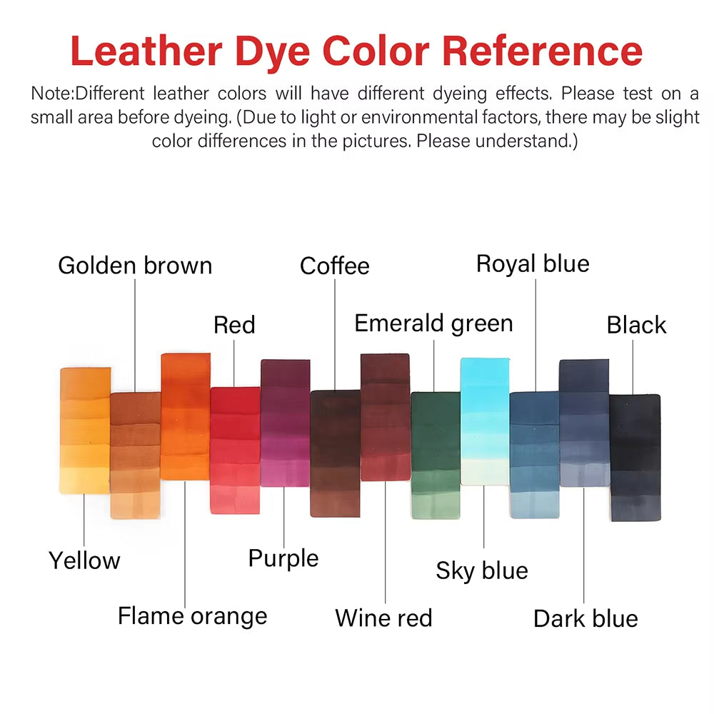 WUTA 30ml Italy Leather Dye Water & oil Based Penetrating,Permanent Dye DIY Coloring Uncoated Leather