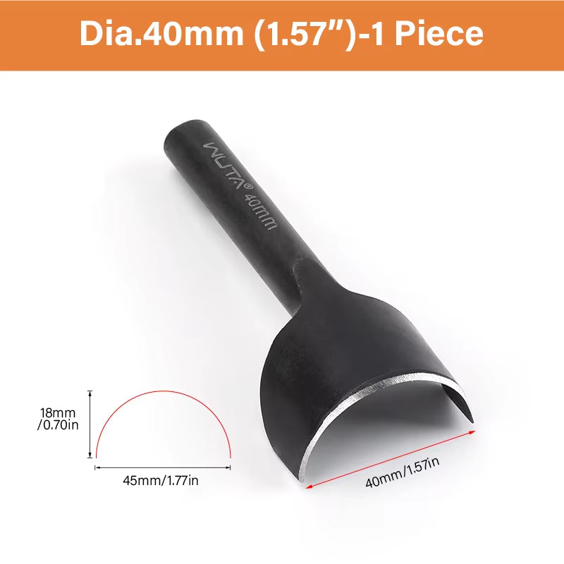 WUTA 1Pc Half-Round Punch Arc-Shaped Clear Sharp Punch Leather Craft Cutter Strap Anti-rust Tool