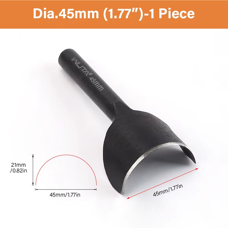 WUTA 1Pc Half-Round Punch Arc-Shaped Clear Sharp Punch Leather Craft Cutter Strap Anti-rust Tool