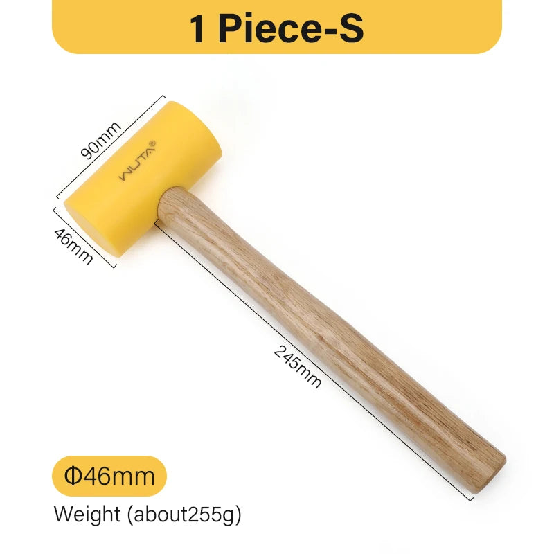 Yellow Glue Hammer Leather Craft Hammer Carving Tool 46mm 55mm|WUTA
