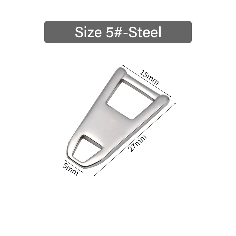 Stainless Steel Trapezoidal Zipper Puller Replacement Zipper Slider Easy Zipper | WUTA