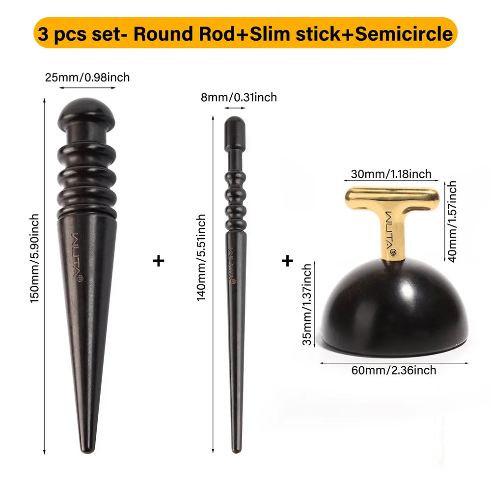 Upgrade Leather Edge Burnisher Ebony Black Wood Leather Polishing Tool Polishing Sticker | WUTA