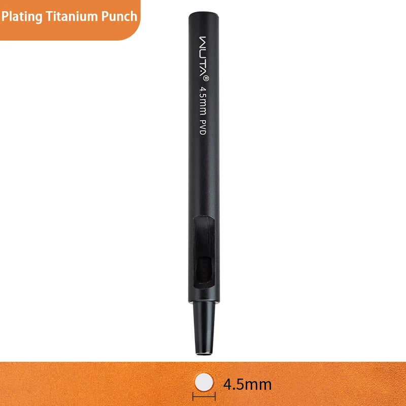 Leather Round Hole Punch Hollow Puncher Black Titanium Plated Punch Hole Tool | WUTA