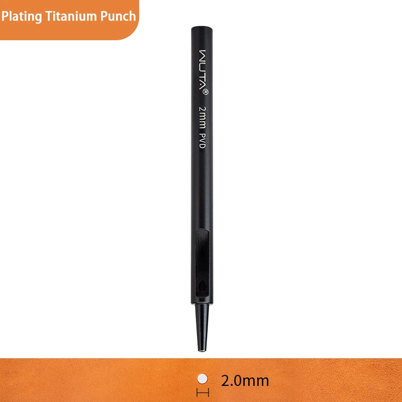 Leather Round Hole Punch Hollow Puncher Black Titanium Plated Punch Hole Tool | WUTA