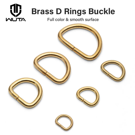 Open Brass D Ring Buckle Dog Collar Strap Hand Bag Purse Belt Sewing Keychains  | WUTA