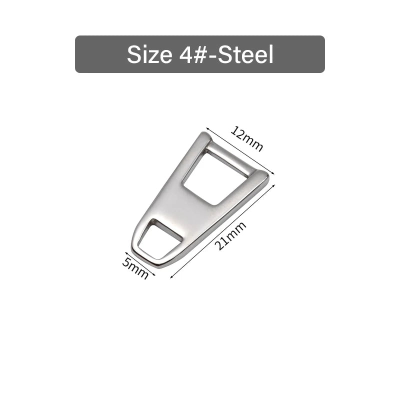 Stainless Steel Trapezoidal Zipper Puller Replacement Zipper Slider Easy Zipper | WUTA