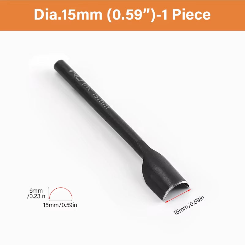 WUTA 1Pc Half-Round Punch Arc-Shaped Clear Sharp Punch Leather Craft Cutter Strap Anti-rust Tool