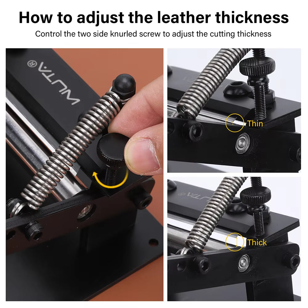 WUTA Leather Splitter Machine, Manual Leather Skiving Tool for Precise Leather Thinning and Splitting