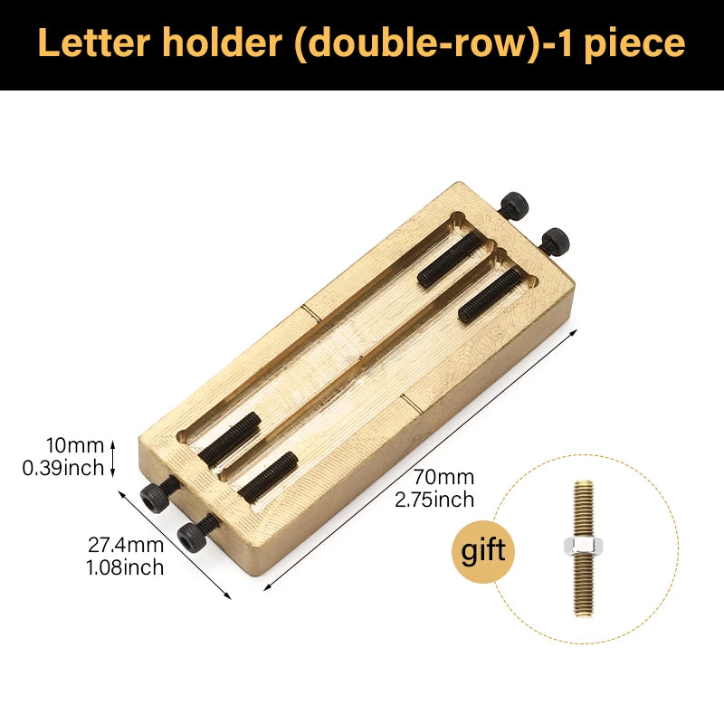 Customized French Fonts Brass Stamping Letters Kits Numbers Alphabets Symbols Characters Embossing Molds Logo for Hot Foil Stamping Machine | WUTA