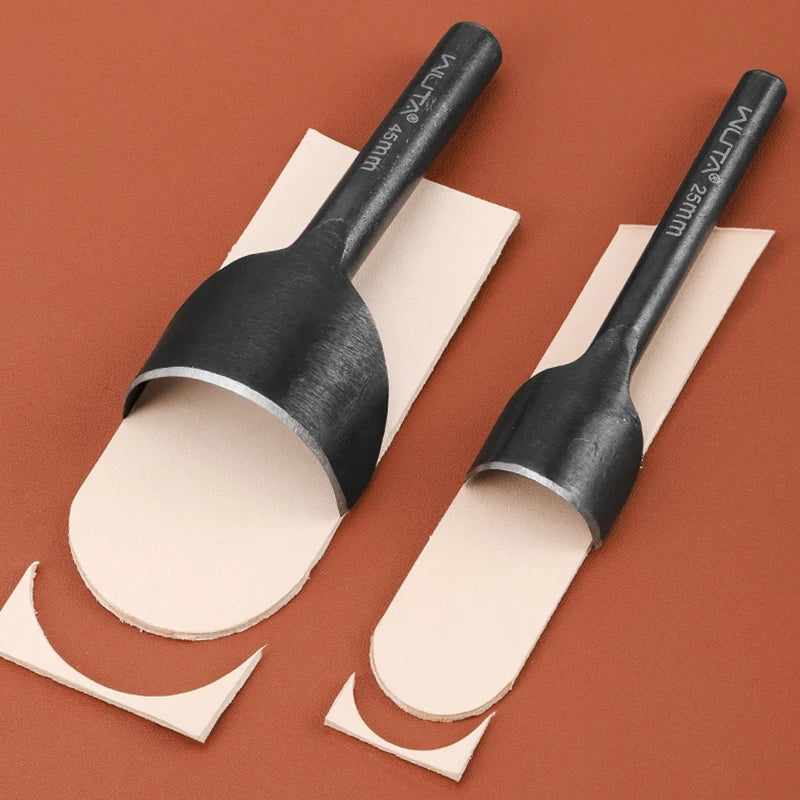 5-11 Pcs Carbon Steel 1/2 Half Round End Punch Leather Tools Sets| WUTA