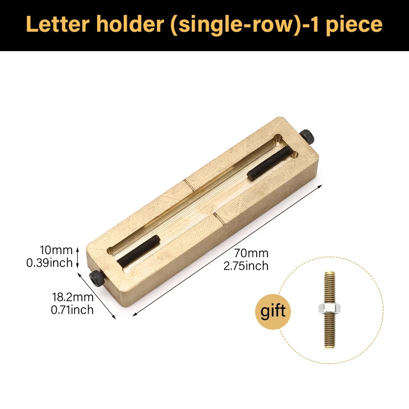 Customized French Fonts Brass Stamping Letters Kits Numbers Alphabets Symbols Characters Embossing Molds Logo for Hot Foil Stamping Machine | WUTA