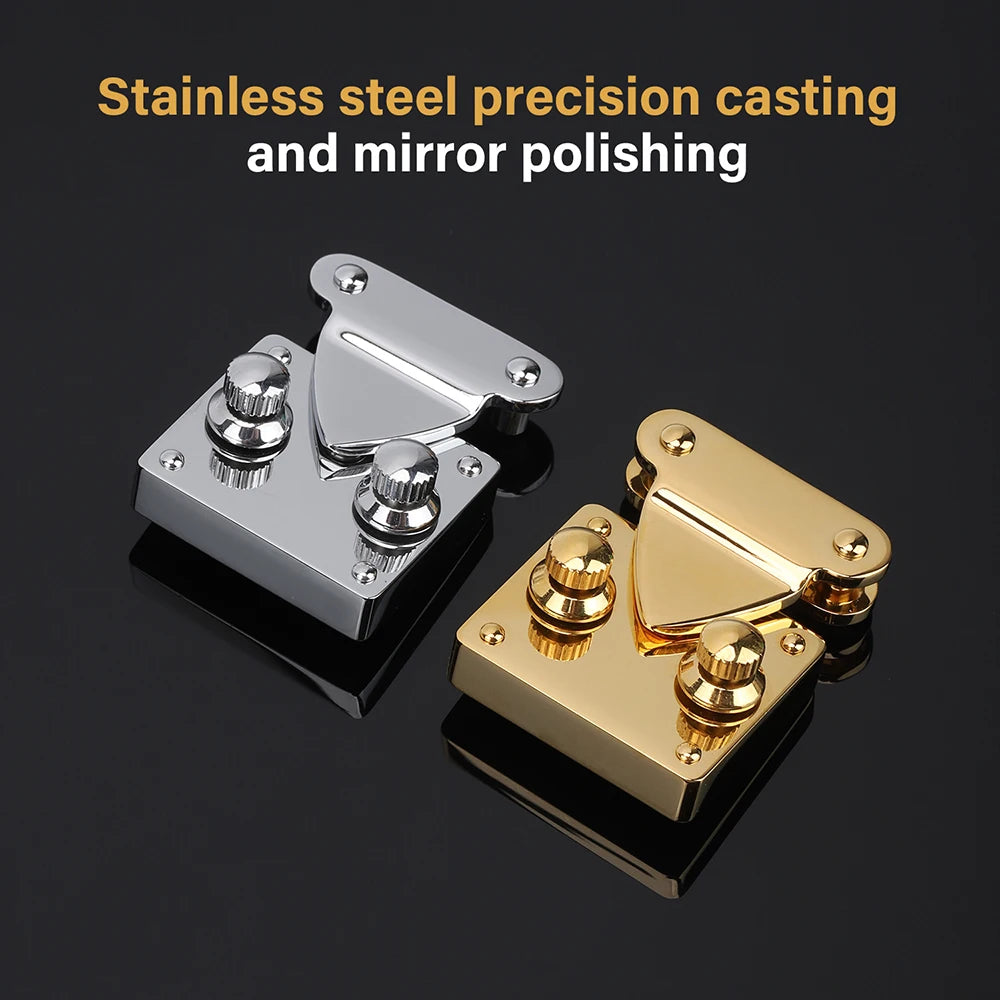 Stainless Steel Knob Lock & Spring Clasp for DIY Leather Bags | WUTA