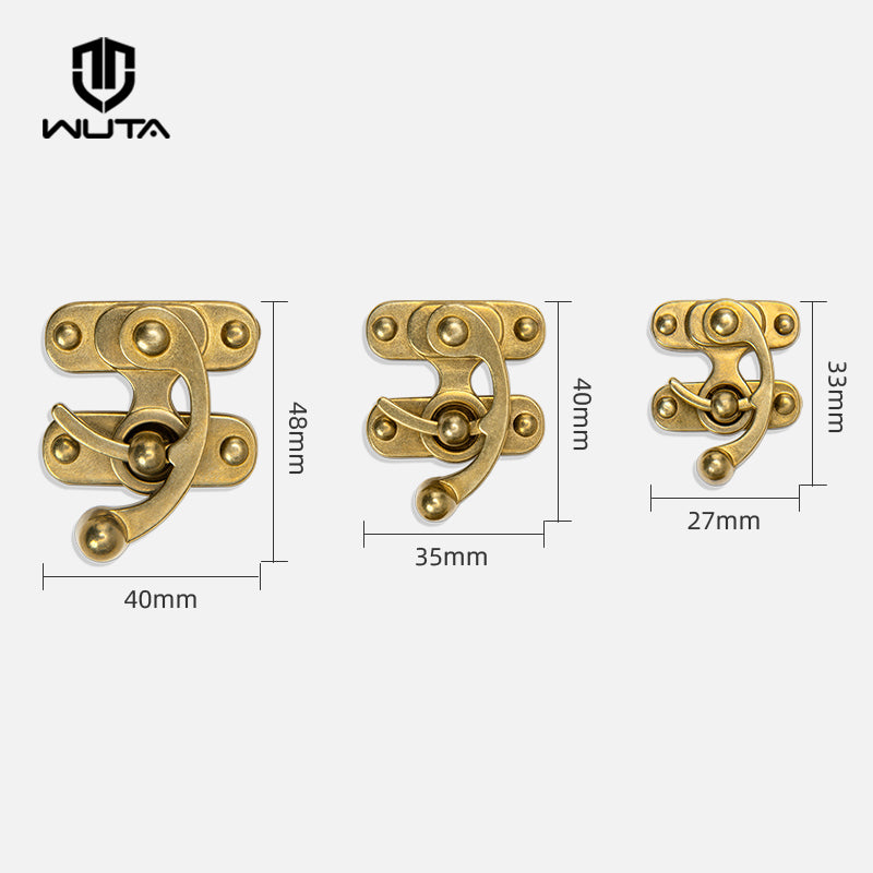 Brass Bag Lock Horn Hook Buckle Case Metal Insert Lock | WUTA