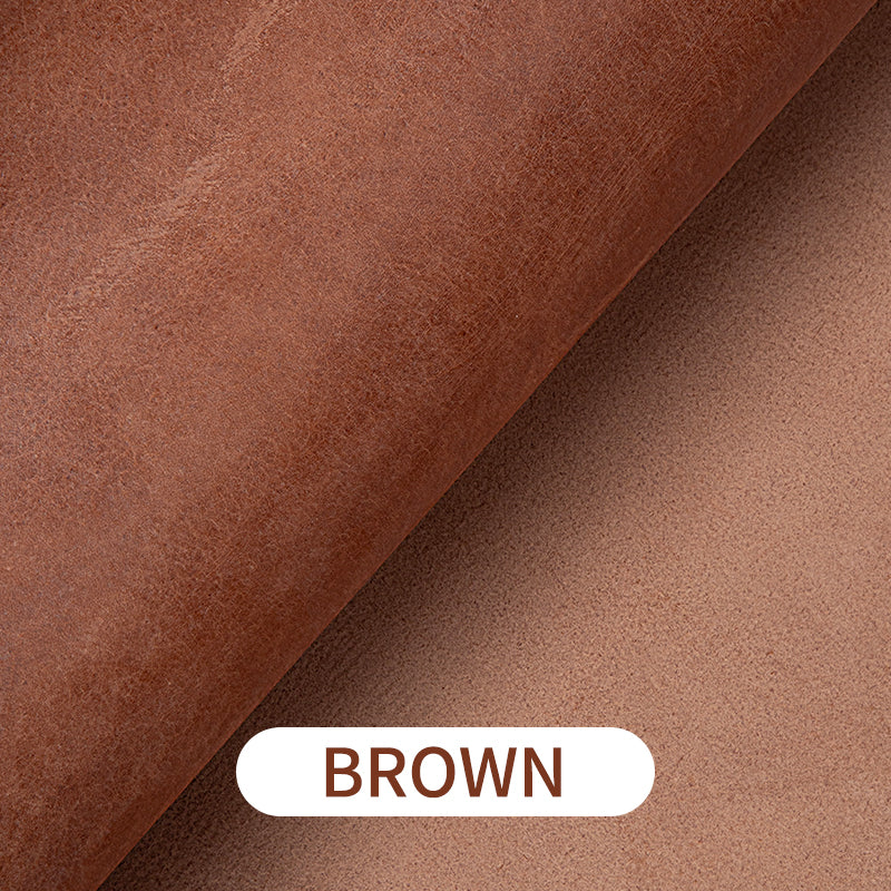 1/3/5 Sq.ft Vintage Frosted Vegetable tanned Cowhide Leather First Layer Genuine Leather | WUTA