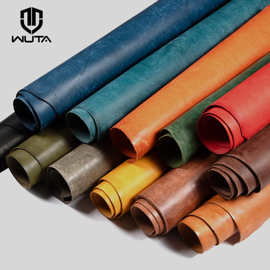 5 Sq.ft Vintage Frosted Vegetable tanned Cowhide Leather First Layer Genuine Leather | WUTA
