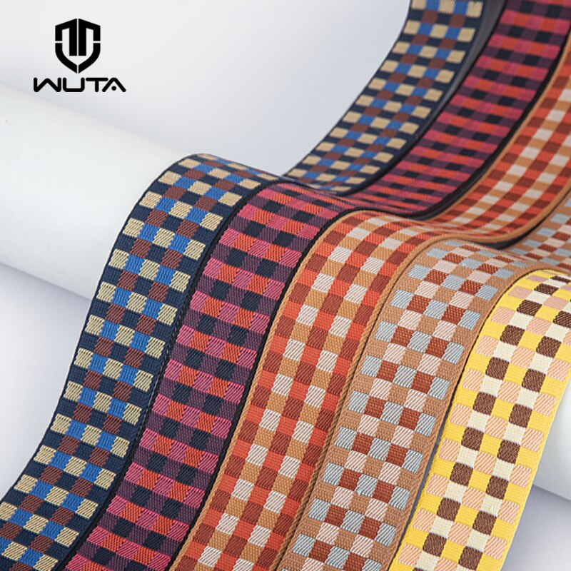 Canvas Webbing Straps for Bag Belt Thick Plaid Ribbon Backpack Strap | WUTA