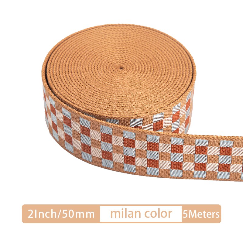 Canvas Webbing Straps for Bag Belt Thick Plaid Ribbon Backpack Strap | WUTA