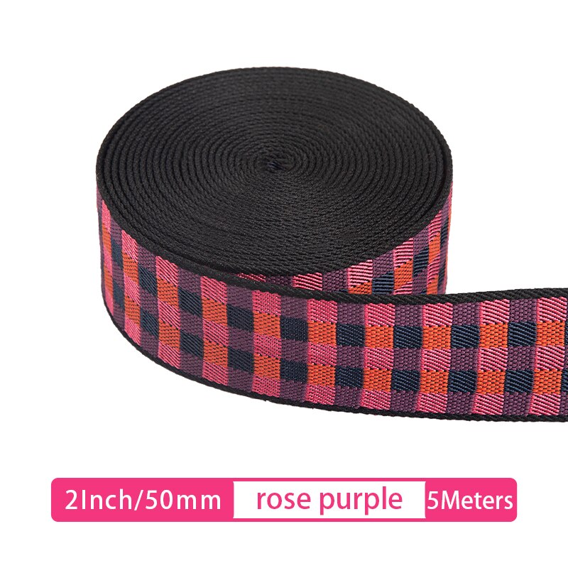 Canvas Webbing Straps for Bag Belt 100% Cotton Thick Plaid Ribbon Backpack Strap | WUTA