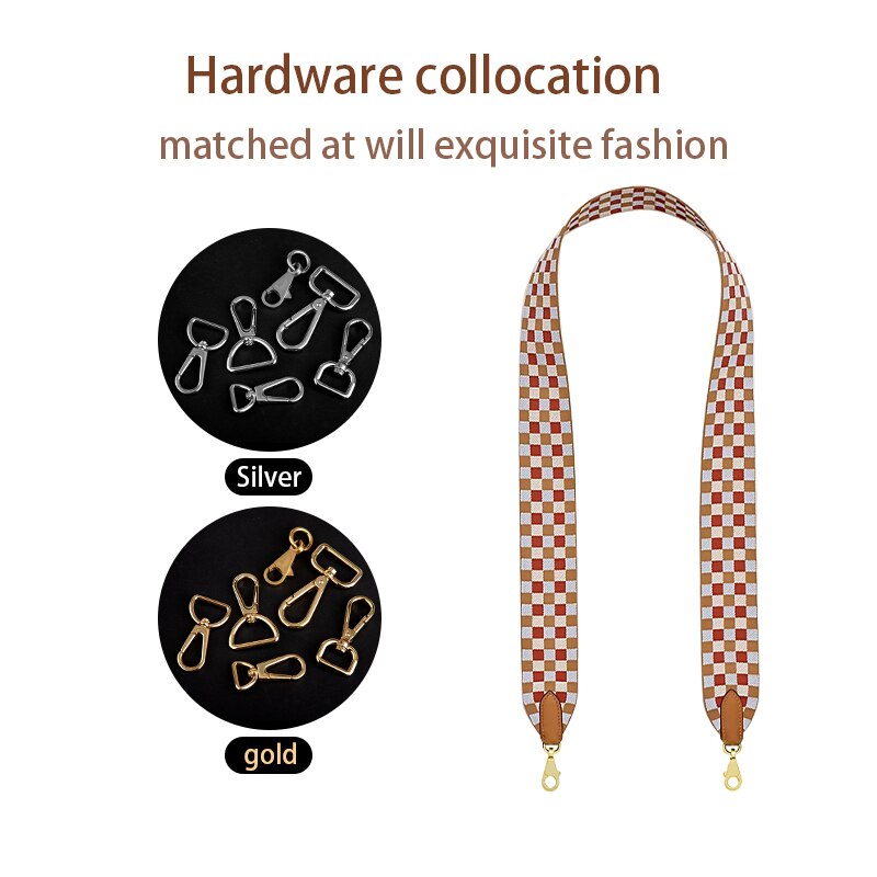 Canvas Webbing Straps for Bag Belt Thick Plaid Ribbon Backpack Strap | WUTA