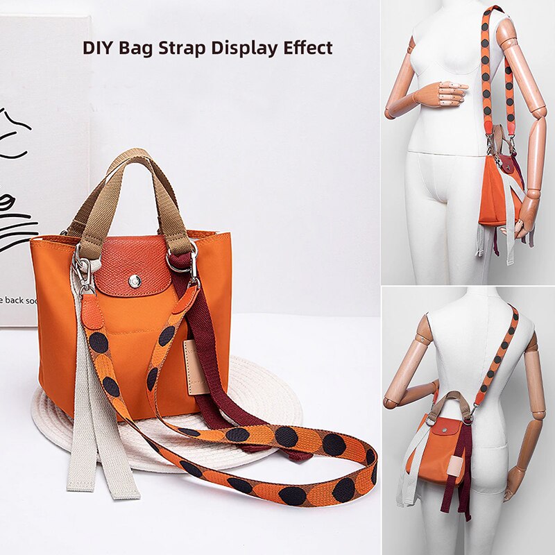 Polka Dot Webbing Straps for Bag Belt Nylon Webbing DIY Craft Strap Accessories 5 Meter 25/50mm | WUTA