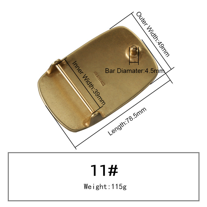 Solid Brass Belt Buckle Pure Copper | WUTA