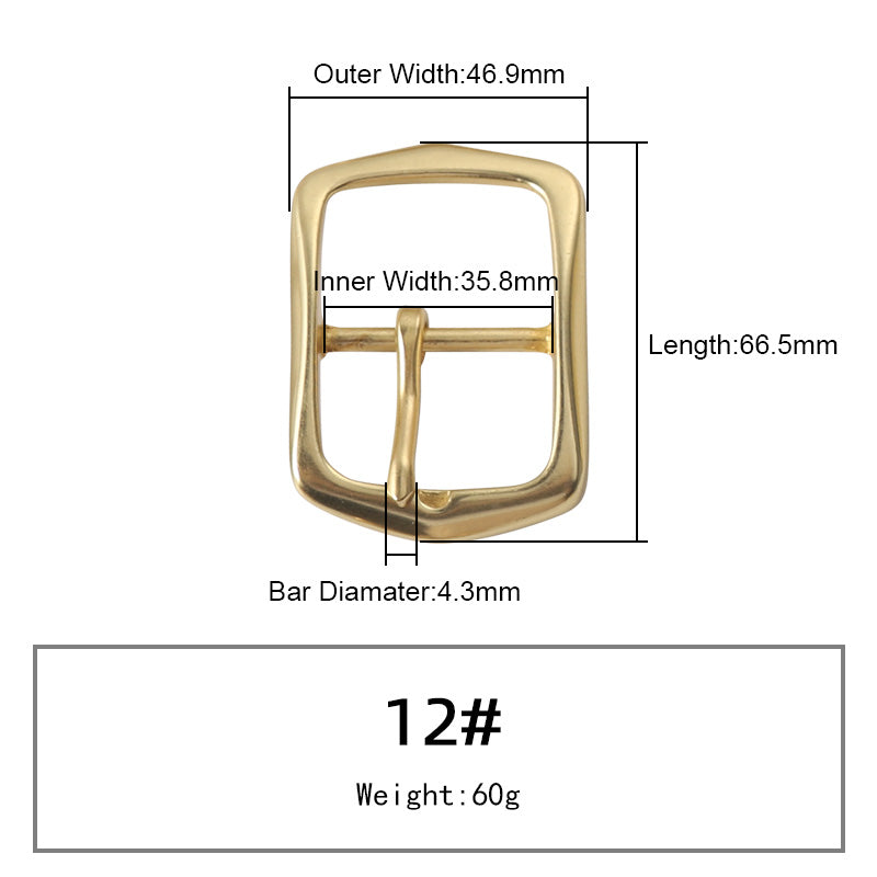 Solid Brass Belt Buckle Pure Copper | WUTA