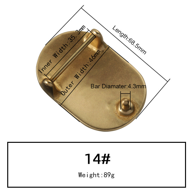 Solid Brass Belt Buckle Pure Copper | WUTA