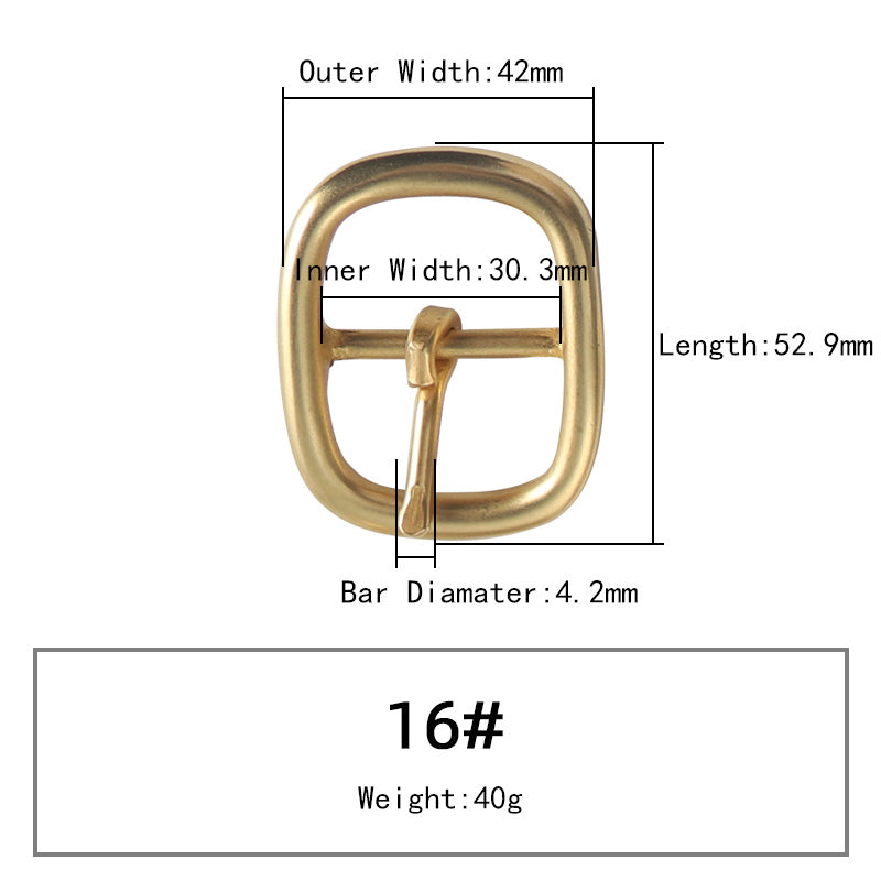 Solid Brass Belt Buckle Pure Copper | WUTA
