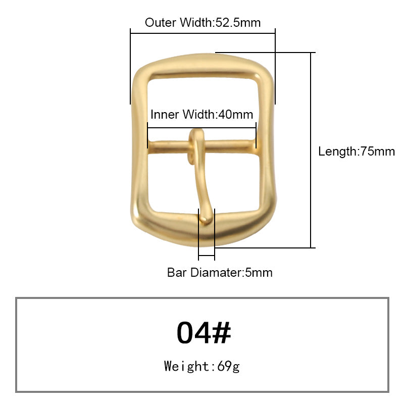 Solid Brass Belt Buckle Pure Copper | WUTA