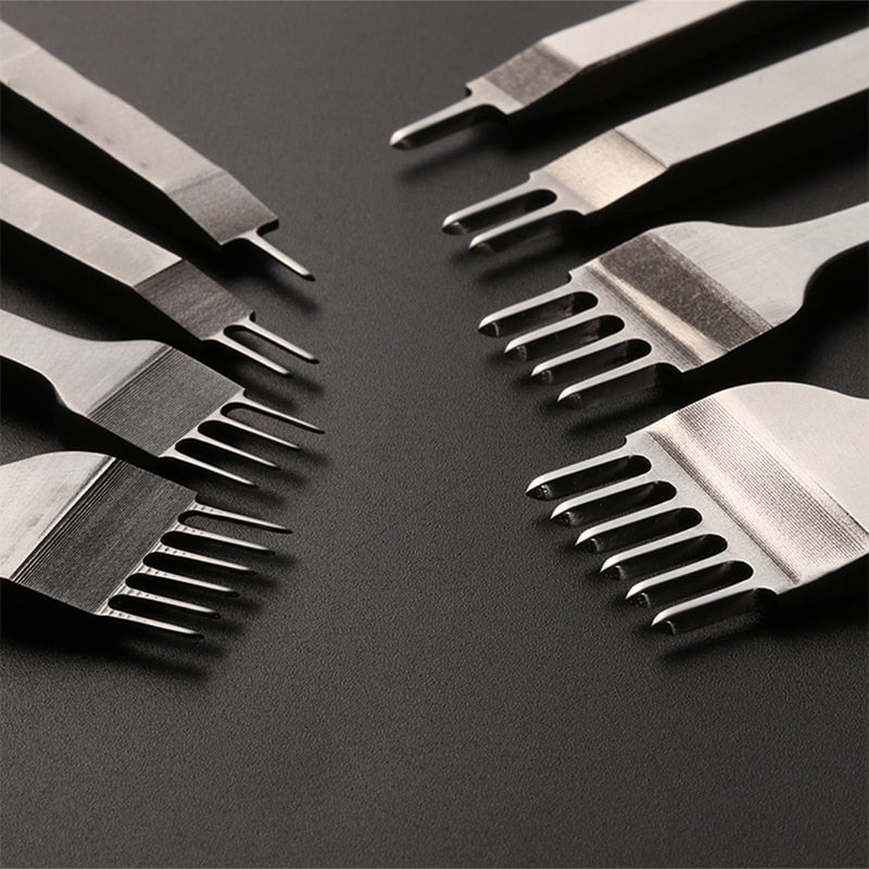 WUTA Leather Chisel Tool Diamond Thorn Iron Hole Punch