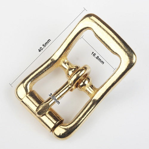 Solid Brass Center Bar Roller Buckle & Belts DIY Leather Accessory Six Size For Choose | WUTA